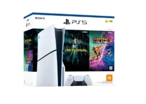 Console Playstation 5 Slim Sony, Ssd 1tb, Com Controle Sem Fio Dualsense, Branco + 2 Jogos - 1000038899